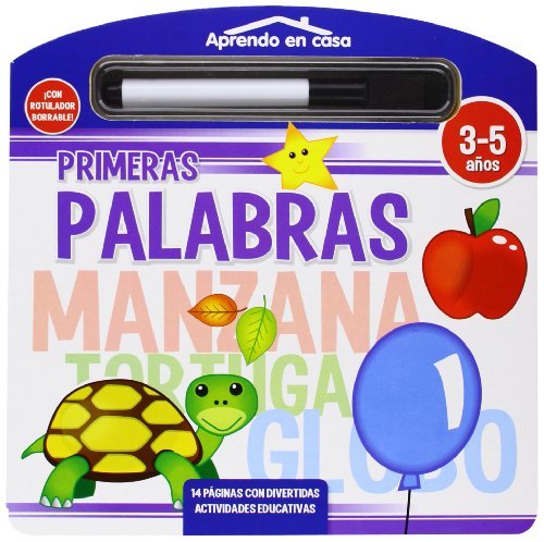 Saldaña CAC018-2 PRIMERAS PALABRAS LIBRO PIZARRA (APRENDO EN CASA), multicolor
