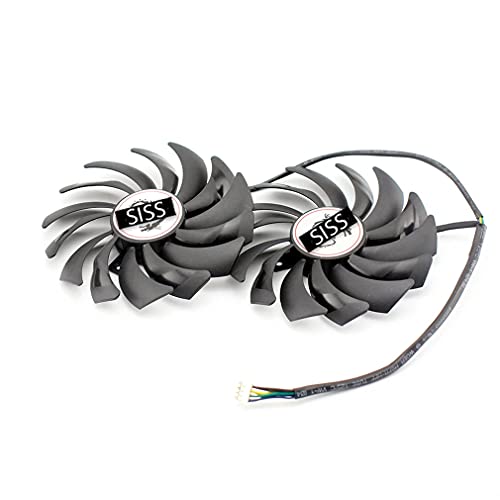 SISS Ventilador para tarjeta gráfica Enfriador compatible con MSI GTX 1080TI GAMING TWIN FROZR GTX1070 GAMING GTX1060-GAMING Radeon RX 470-480 RX570-580 PLD10010B12HH 4Pin Video Card Cooler Fan