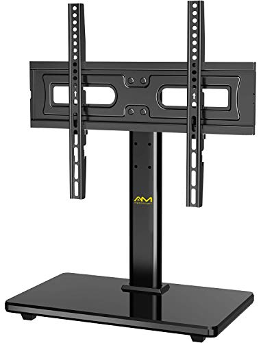 Soporte Giratorio para TV Sobremesa Universal para TV de LCD LED OLED de 32-55 Pulgadas - Soporte Pie TV de Altura Ajustable, Máxima de 40 kg, VESA Máx. de 400x400 mm