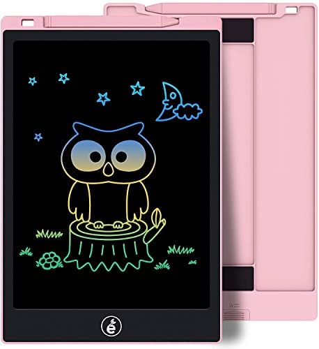 Sunany 11 Pulgadas Color Tableta de Escritura LCD, Tableta Escritura con Teclas Borrables, Regalos para Niños, Portátil LCD Writing Tablet para Niños, Escuela, Oficina (Rosa)