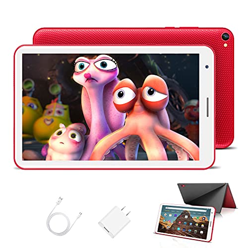 Tablet con WiFi 8.0 Pulgadas 3GB RAM 32GB/128GB ROM Android 10.0 Tableta Baratas y Buenas 1.6Ghz Tablet Quad Core Batería 5000mAh Tablet PC Netflix(Rojo)