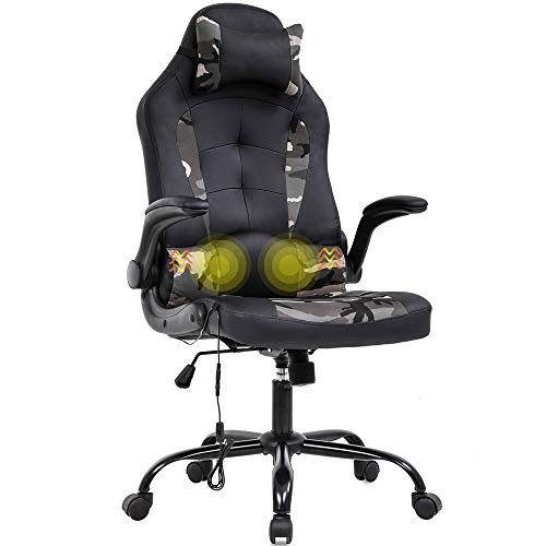 T-LoVendo TLVC66-CAMO Silla Gaming, Negro - Camuflaje