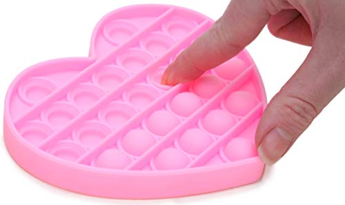 TOYLAND Push Bubble Pop Bubble 'Pop It' Juguete sensorial Fidget - Mucho para Elegir (Corazon Rosa)