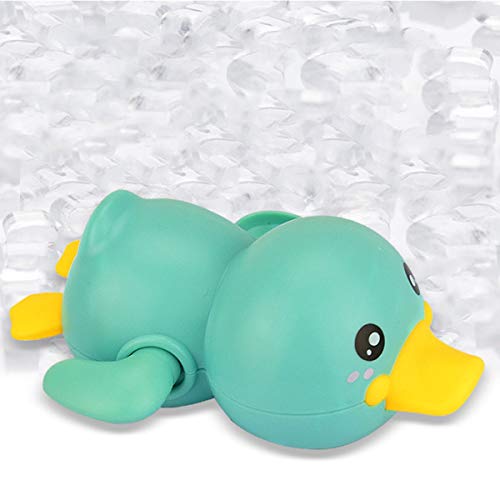 Triamisus Juguetes de baño Bebé Niños Patos a Cuerda chirriantes Juguetes de baño Habitación de baño Juego Divertido con Agua Jugar Niños recién Nacidos Niñas Juguetes para niños - Verde