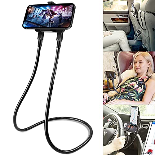 UVERTOOP Soporte Movil, Flexible Cuello de Cisne Soporte para Teléfono Móvil Cama Universal Brazo Largo Mesa Soporte Movil Perezoso de Múltiples Funciones para iPhone 12 11 Pro Xs Max 8 Samsung y más