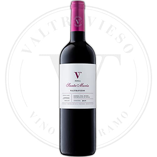 Valtravieso Finca Santa Maria Roble - Vino Tinto Ribera del Duero Denominación de Origen,Tinto Fino (98%), Cabernet Sauvignon & Merlot (2%), 1 Botella 750 ml/Ud