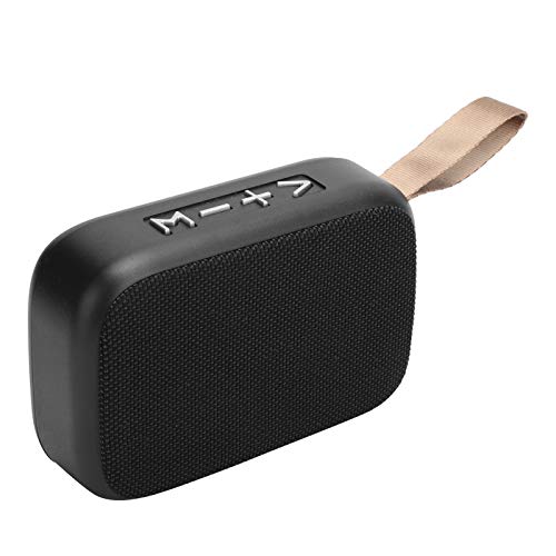 Vbestlife Altavoz Bluetooth, Subwoofer estéreo inalámbrico, Mini Reproductor de música USB portátil, con Radio FM, Llamadas Manos Libres, Interior/Exterior(Negro)