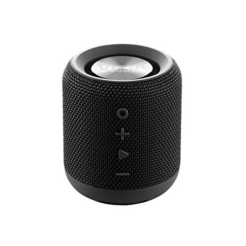 Vieta Pro Easy - Altavoz inalámbrico (True Wireless Bluetooth, Radio FM, Reproductor USB, auxiliar, micrófono integrado, resistencia al agua IPX6, batería de 12 horas) negro