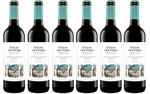 Viñas Del Vero Tinto Cabernet-Merlot - Vino D.O. Somontano - 6 botellas de 750 ml - Total: 4500 ml