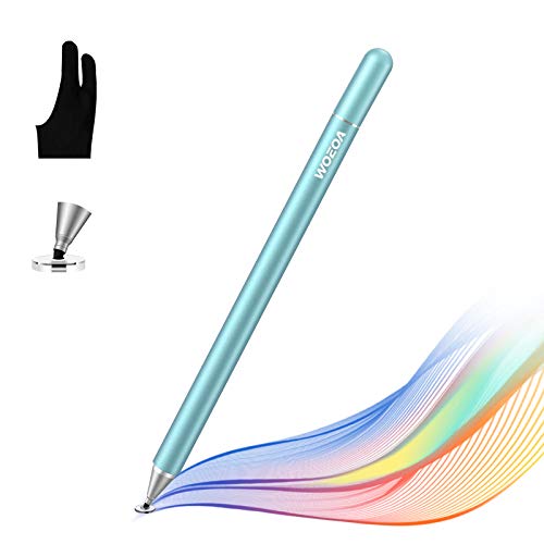 WOEOA Lápiz Stylus Capacitivo Universal, Stylus Pen 2 in 1 Bolígrafos Digitales para Pantalla Táctil Ipads, iPad Mini, Samsung,Teléfonos móviles,Smartphones y Tabletas(con Dibujo Guante)