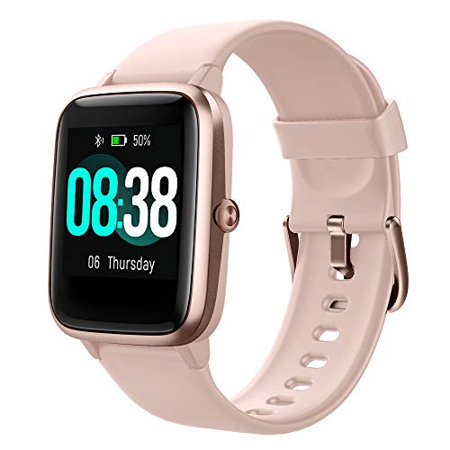 YONMIG Reloj Inteligente Mujer y Hombre, Smartwatch Impermeable IP68 Pulsera Actividad Deportivo con Monitor de Sueño, Pulsómetro, Pantalla Táctil Completa Reloj Fitness para Android y iOS